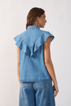 Blusa Jeans Babados