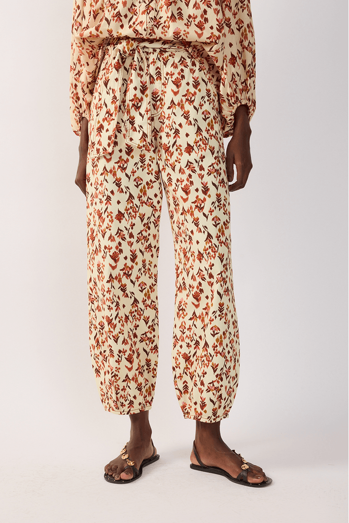 Calça Sarja Faixa Est Jardim Ikat