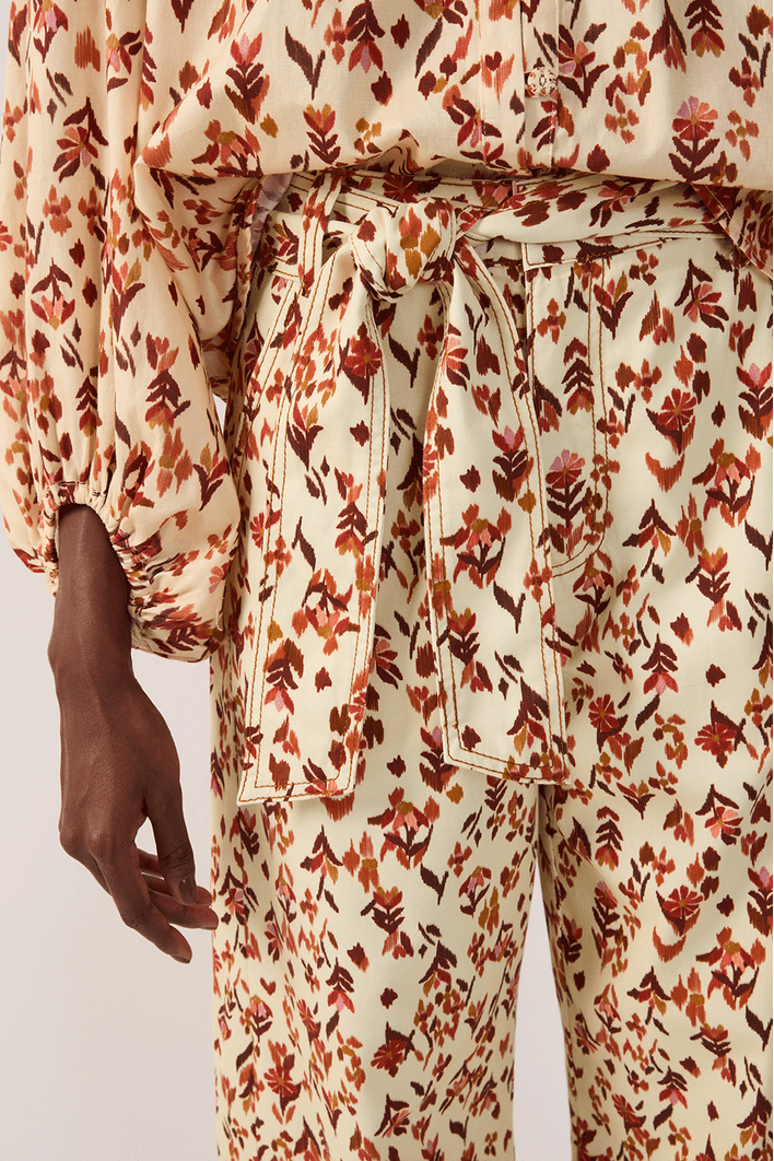 Calça Sarja Faixa Est Jardim Ikat