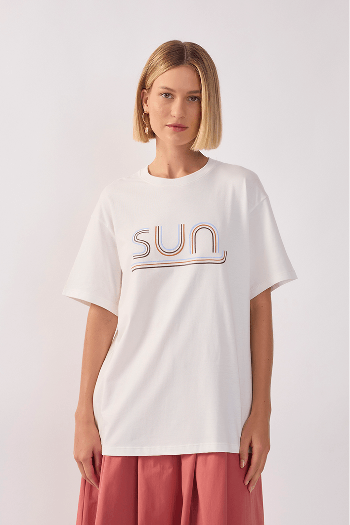 T-shirt Silk Sun