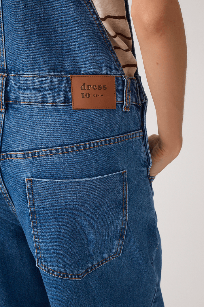 Jardineira Jeans Barrel Confort