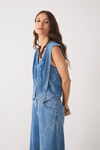 Colete Jeans Recortes