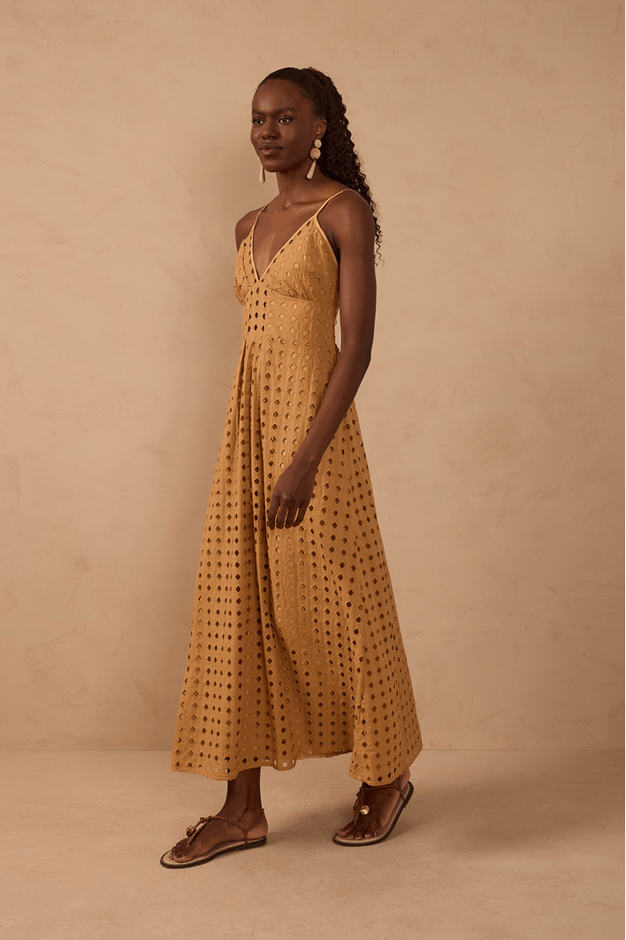 Vestido Cropped Decote Laise