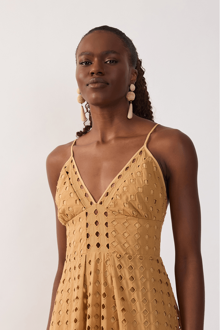 Vestido Cropped Decote Laise