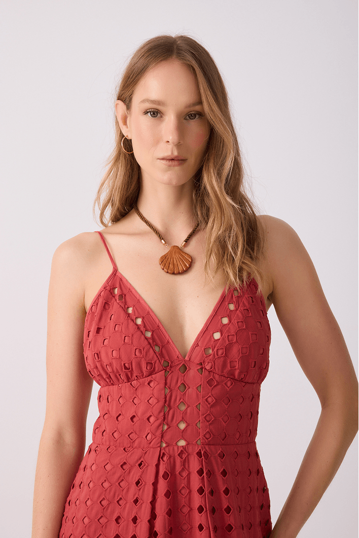 Vestido Cropped Decote Laise