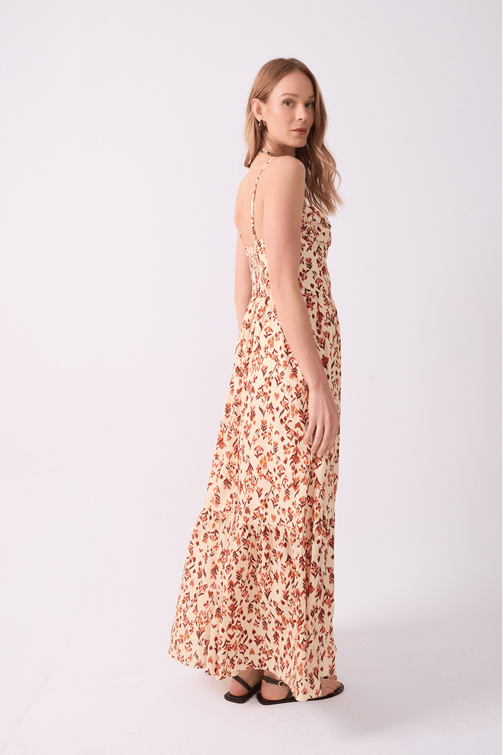Vestido Longo Est Jardim Ikat