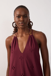 Vestido Cropped Algodão Barrado