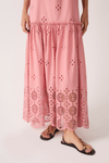Vestido Cropped Algodão Barrado