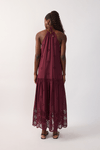 Vestido Cropped Algodão Barrado