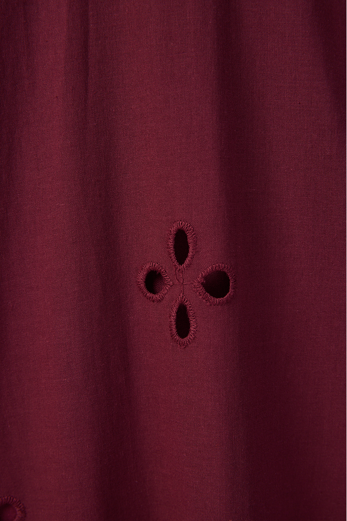 Vestido Cropped Algodão Barrado