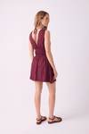 Vestido Curto Algodão Bordado Barrado