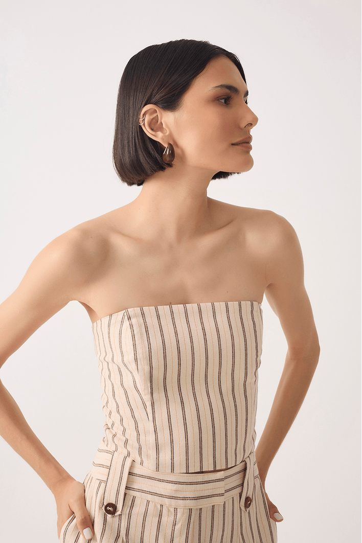 Top Linho Listra Lurex