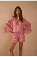 Camisa Algodão Bordado Barrado