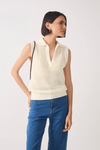 Blusa Tricot Gola Quadradinhos