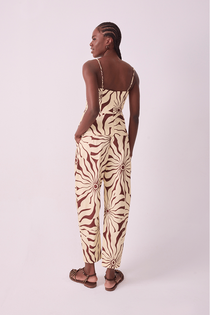 Calça Barrel Algodão Est Alvorecer