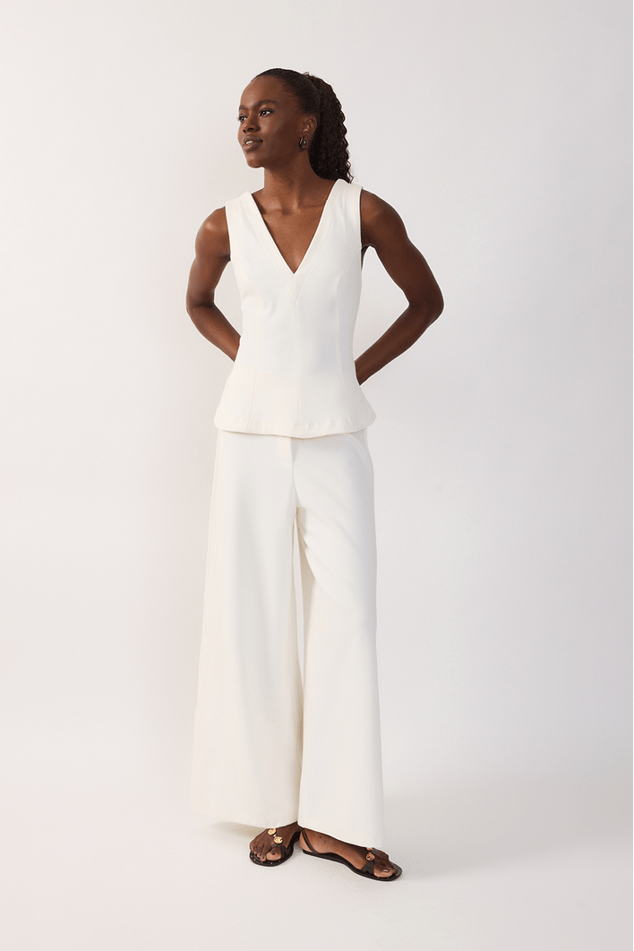 Calça Nervuras Malha Alfaiataria