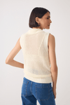 Blusa Tricot Gola Quadradinhos