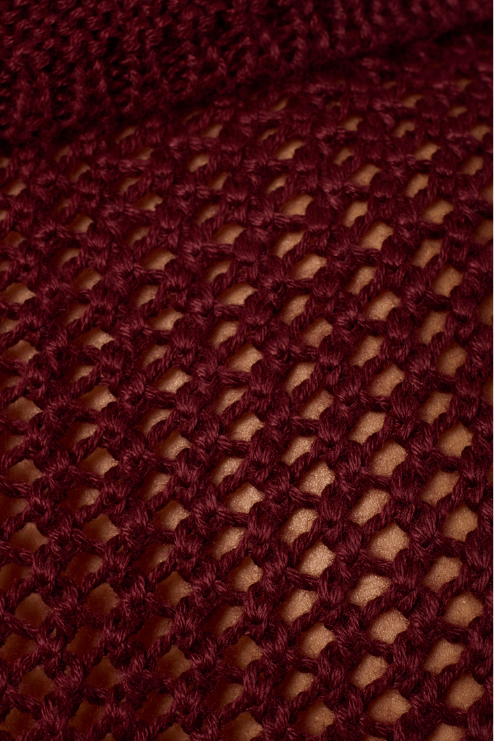 Blusa Tricot Gola Quadradinhos