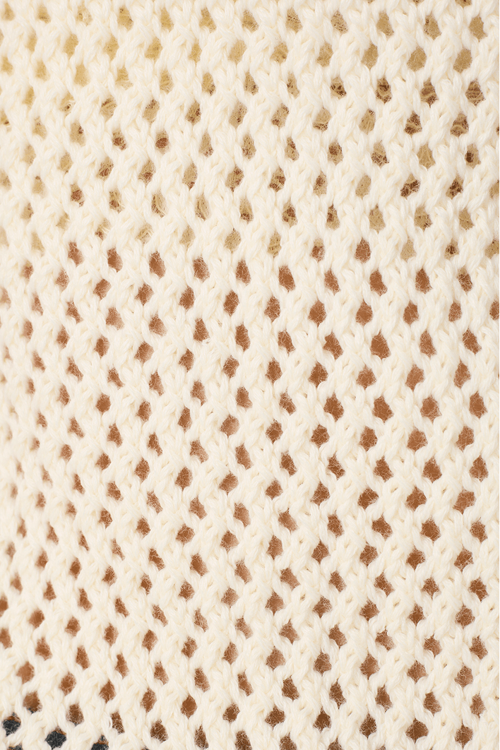 Blusa Tricot Gola Quadradinhos