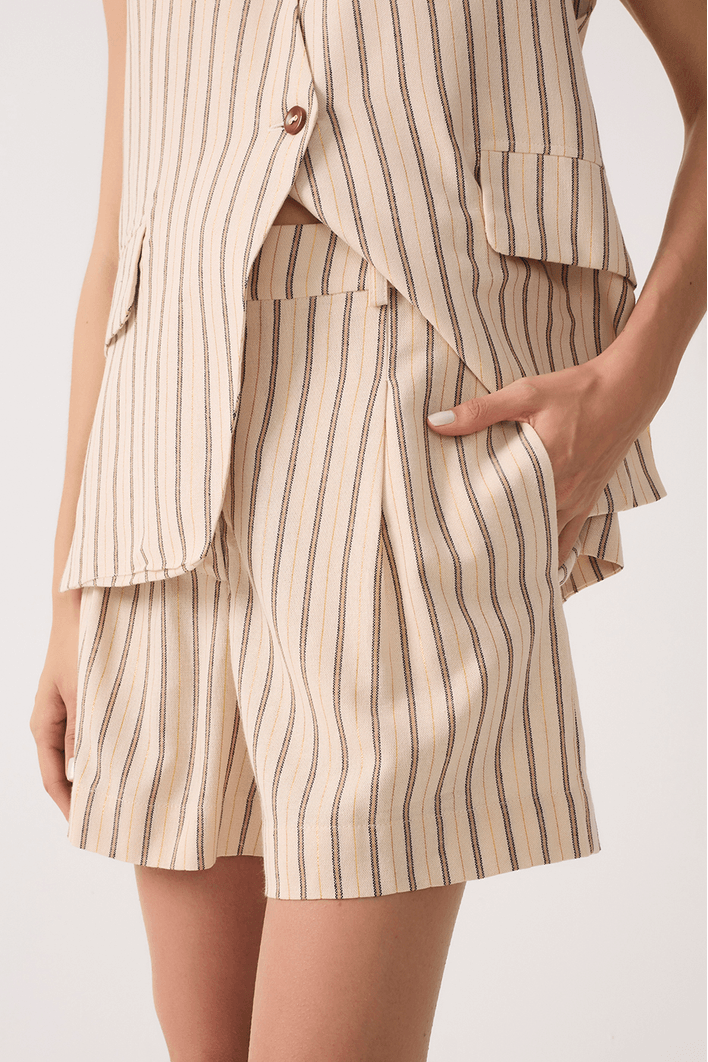 Bermuda Linho Listra Lurex