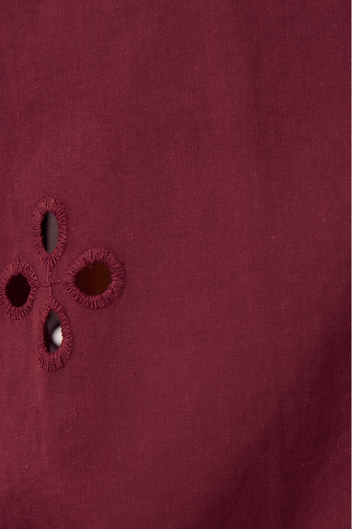 Camisa Algodão Bordado Barrado