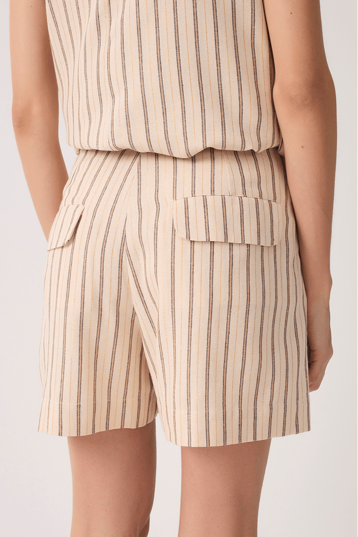 Bermuda Linho Listra Lurex