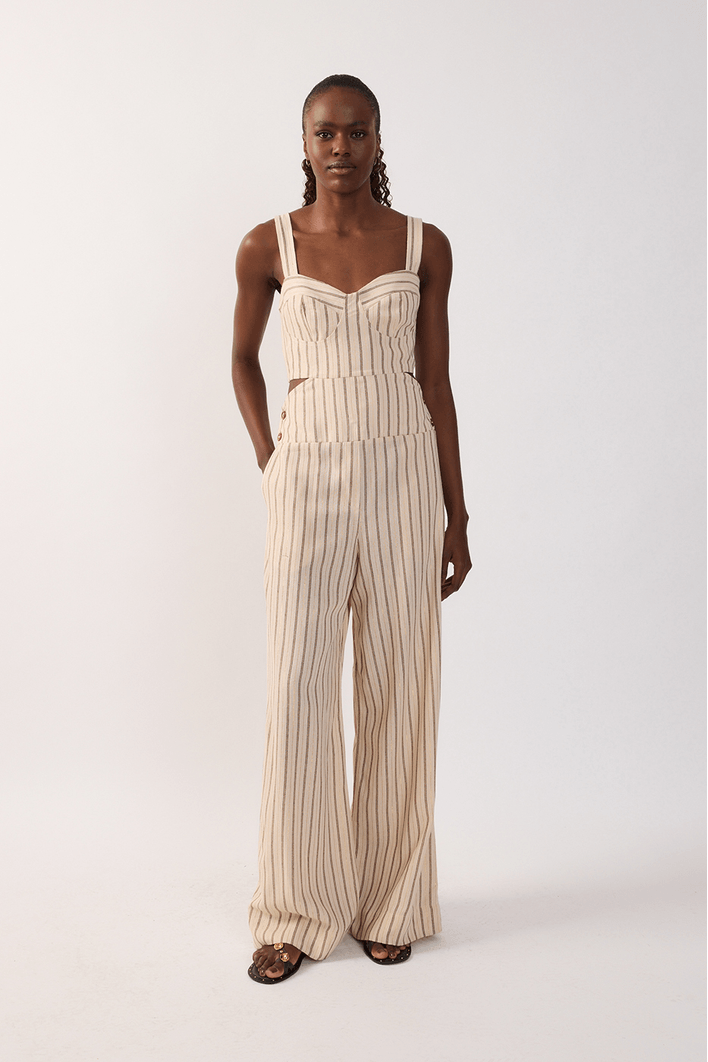 Macacão Linho Listra Lurex