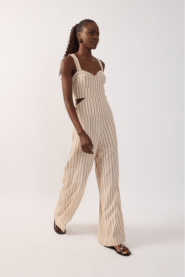 Macacão Linho Listra Lurex