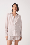 Camisa Linho Listrado Lurex