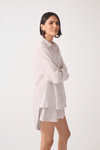 Camisa Linho Listrado Lurex