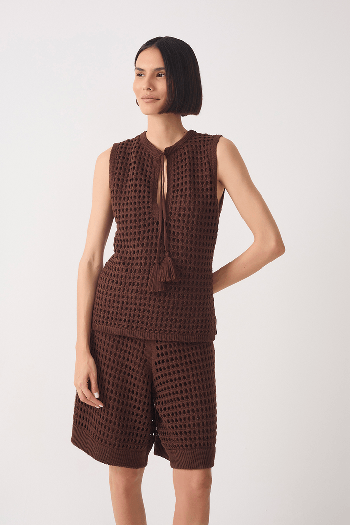 Blusa Tricot Telada Cordão