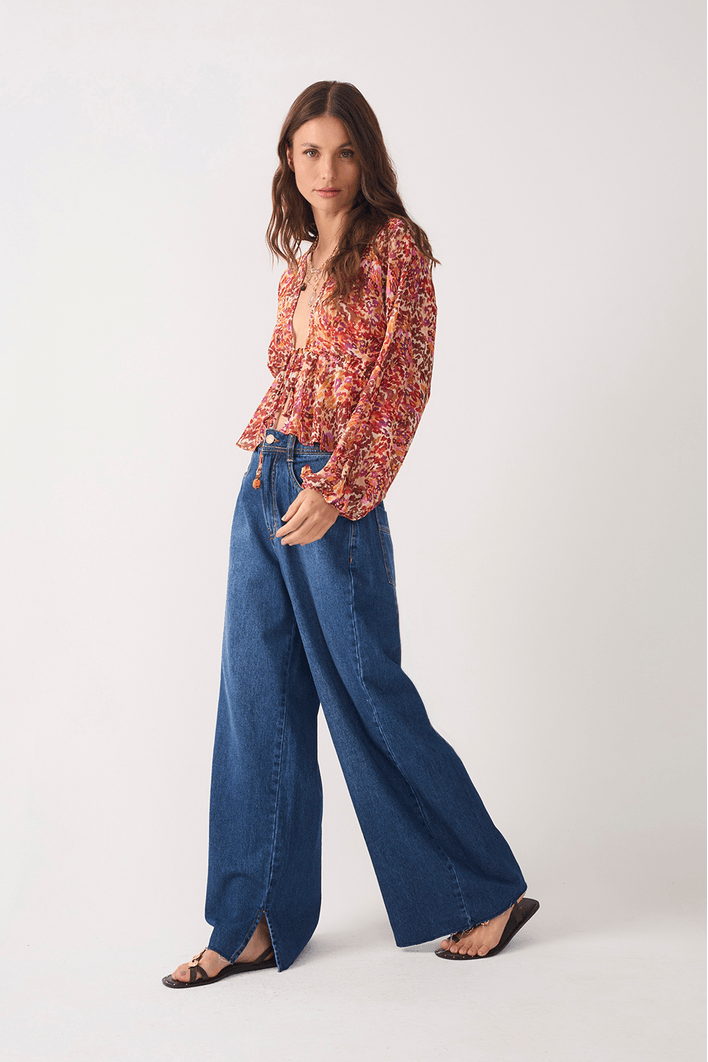 Calça Jeans Boyfriend Dark Fenda