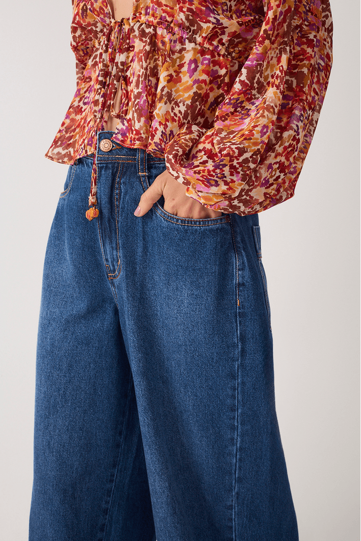 Calça Jeans Boyfriend Dark Fenda