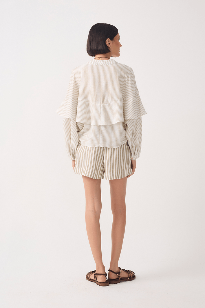 Short Linho Listrado