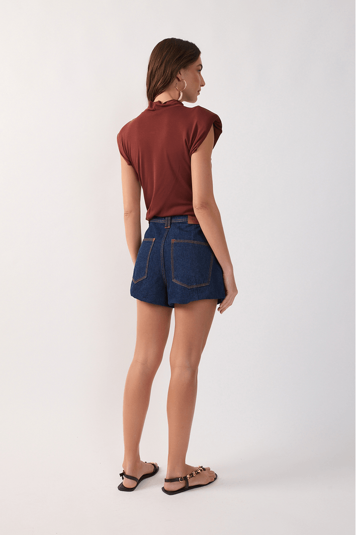 Short Jeans Detalhe Bolso