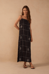 Vestido Cropped Linho Xadrez Sol