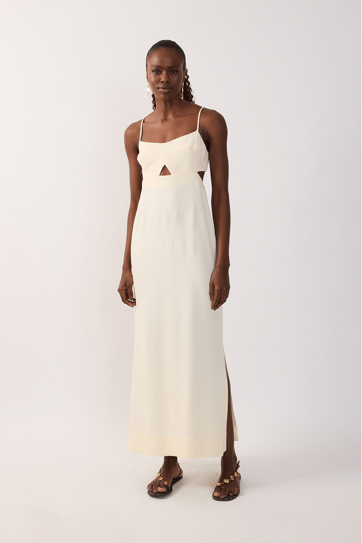 Vestido Cropped Vazado Lateral