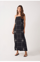 Vestido Cropped Linho Xadrez Sol