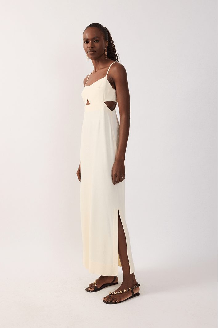 Vestido Cropped Vazado Lateral