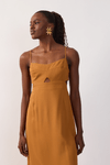 Vestido Cropped Vazado Lateral
