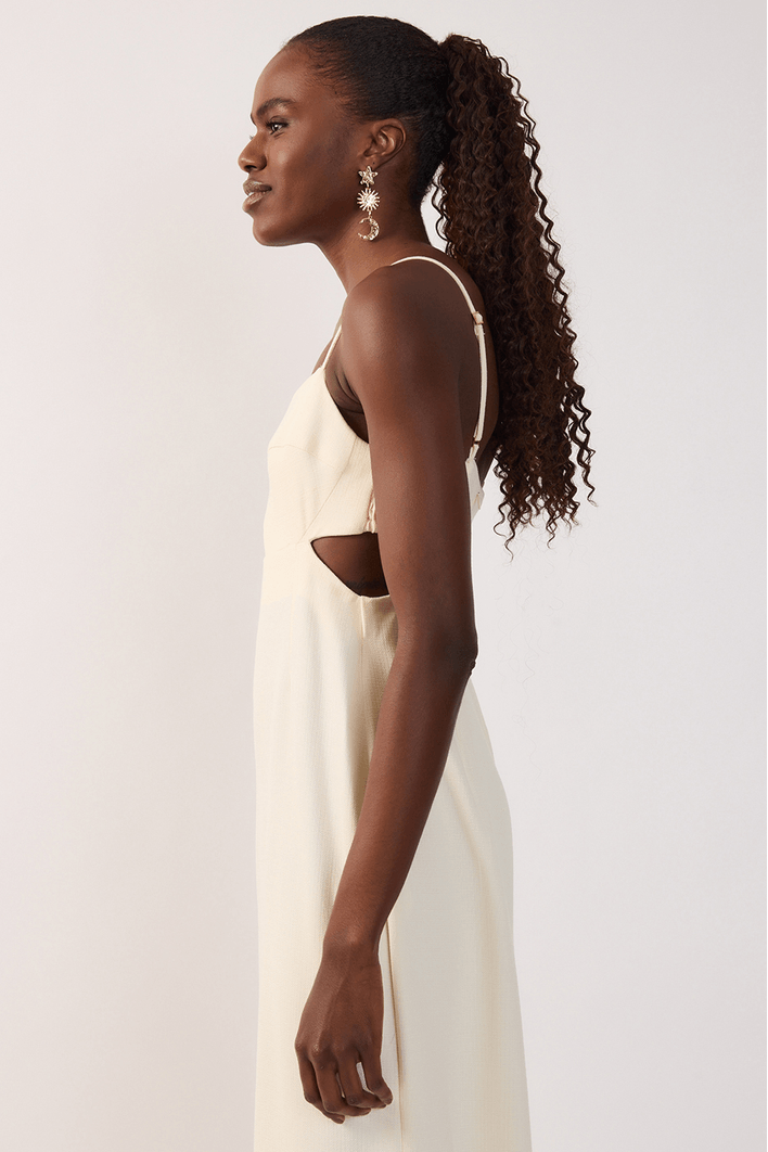 Vestido Cropped Vazado Lateral