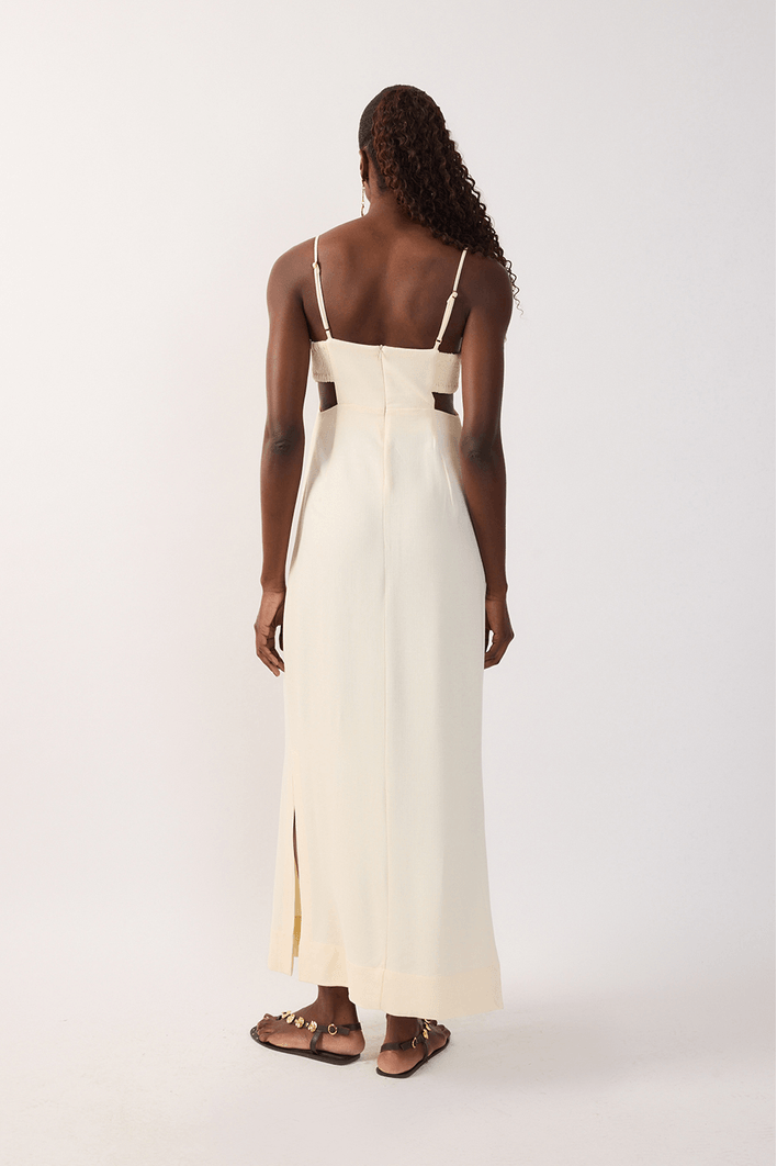 Vestido Cropped Vazado Lateral