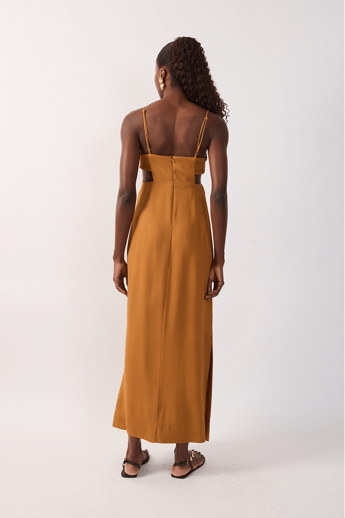 Vestido Cropped Vazado Lateral