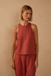 Blusa Linho Decote Nadador