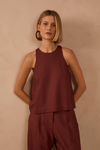 Blusa Linho Decote Nadador