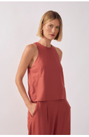 Blusa Linho Decote Nadador