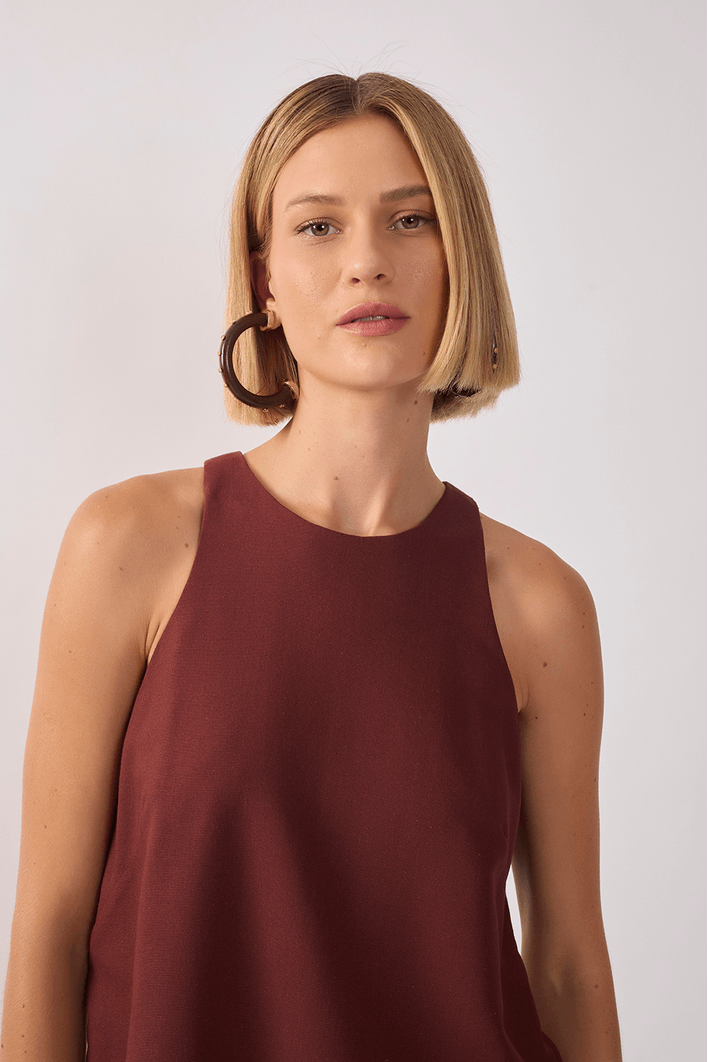 Blusa Linho Decote Nadador