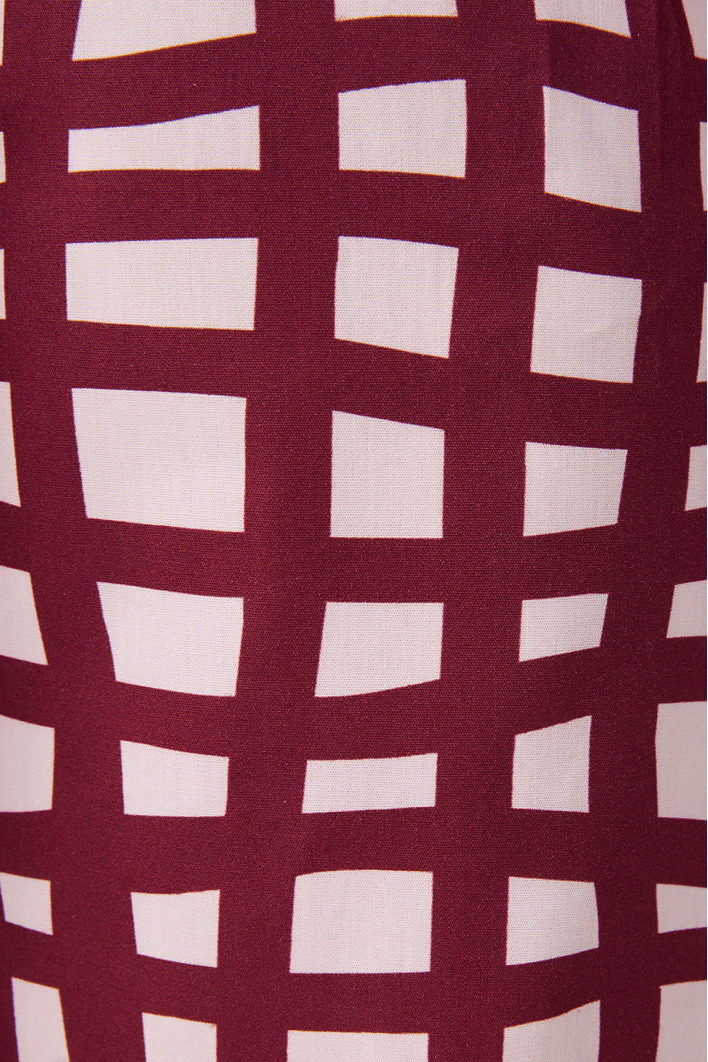 Calça Tricoline Est Trama Vinho