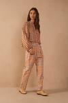 Calça Cropped Algodão Xadrez