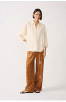 Calça Linho Xadrez Sol
